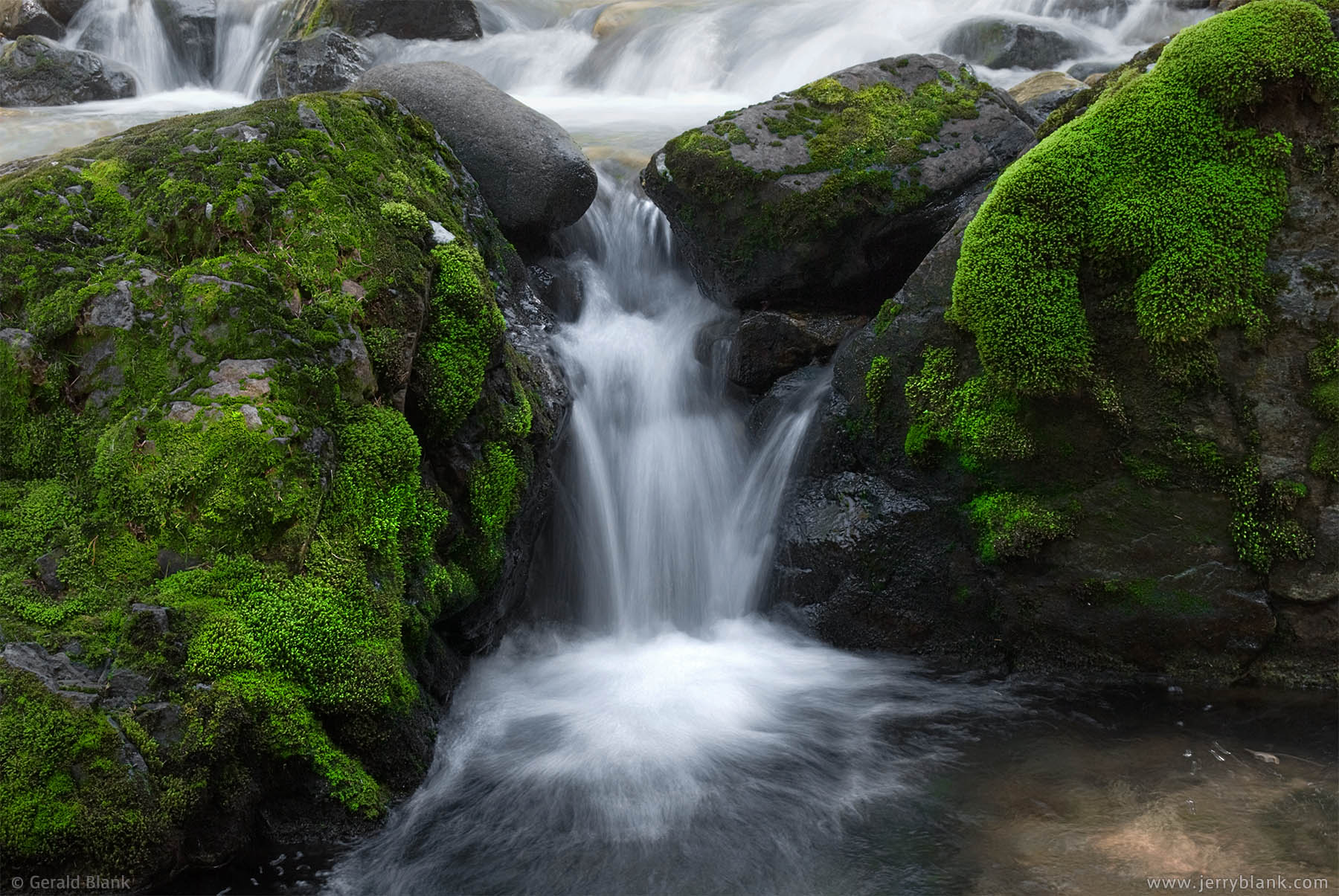 #09584 - Miniature waterfall on Emigrant Creek, Absaroka Mountains, Park County, Montana - photo by Jerry Blank