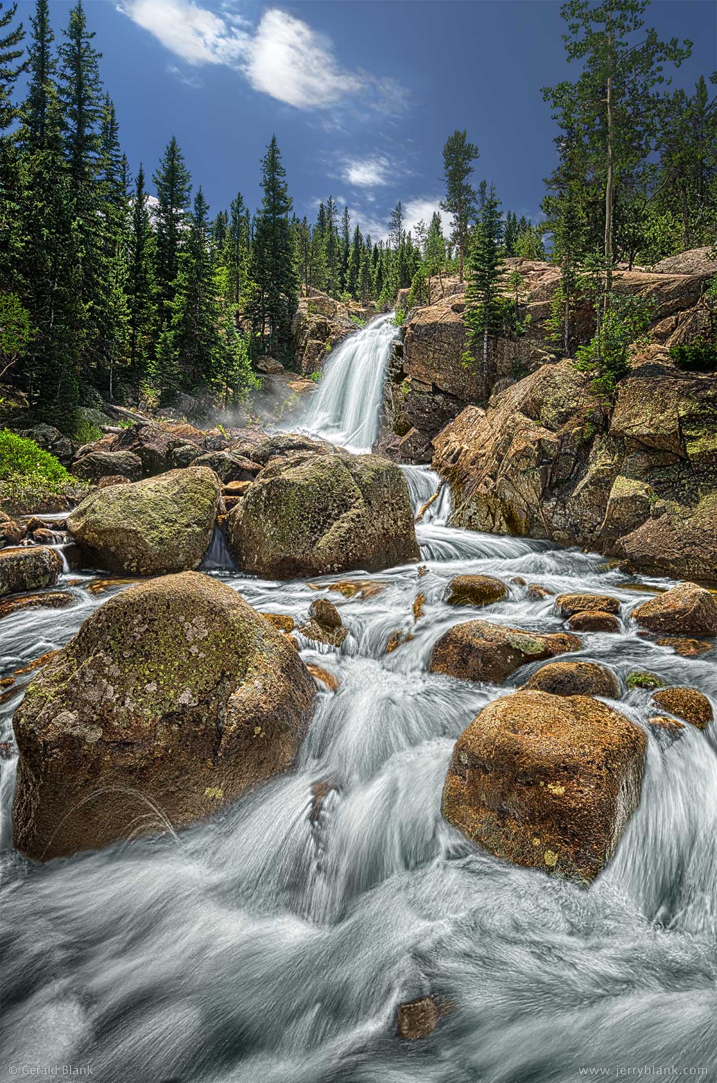#22607 - Alberta Falls in Glacier Gorge, Rocky Mountain National Park, Colorado - photo by Jerry Blank