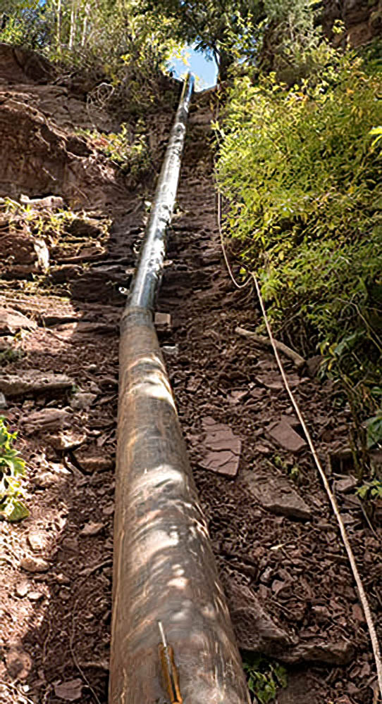 Outlet pipe above Marshall Creek
