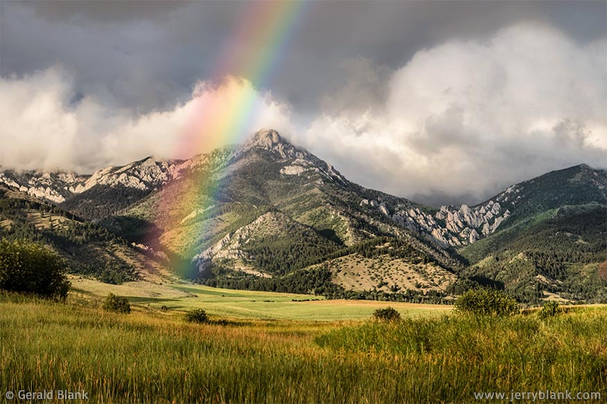 #09914 - “The end of the rainbow” at the base of Ross Peak, in Montana’s Bridger Mountains - photo by Jerry Blank