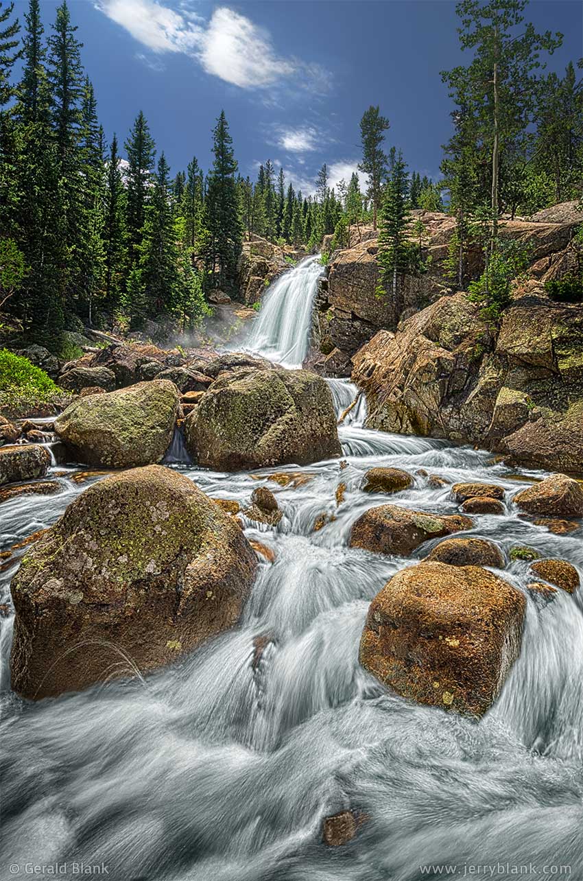 #22607 - Alberta Falls, in Glacier Gorge, Rocky Mountain National Park, Colorado - photo by Jerry Blank