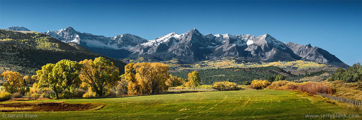 #65699 - An early morning autumn view of the Sneffels Range in the San Juan Mountains of Colorado, as seen from the Dallas Creek valley